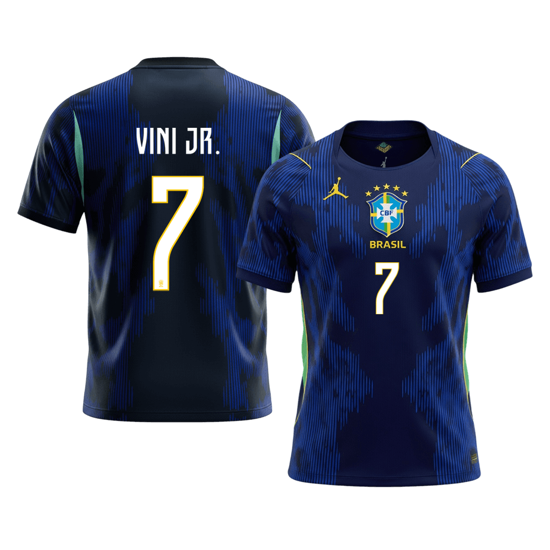 VINI JR. #7 Brazil Fora Camisa 2026 Marinha - camisola de futebol para adeptos em Portugal