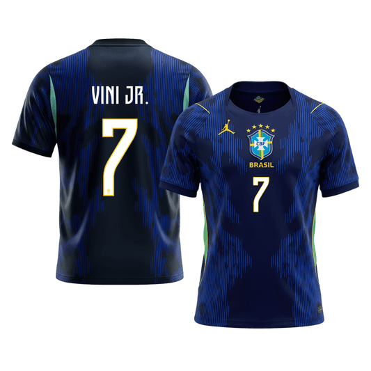 VINI JR. #7 Brazil Fora Camisa 2026 Marinha - camisola de futebol para adeptos em Portugal