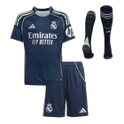 Real Madrid 
 Fora 
 Conjunto（Camisa + Calção + Meias) 2025/26