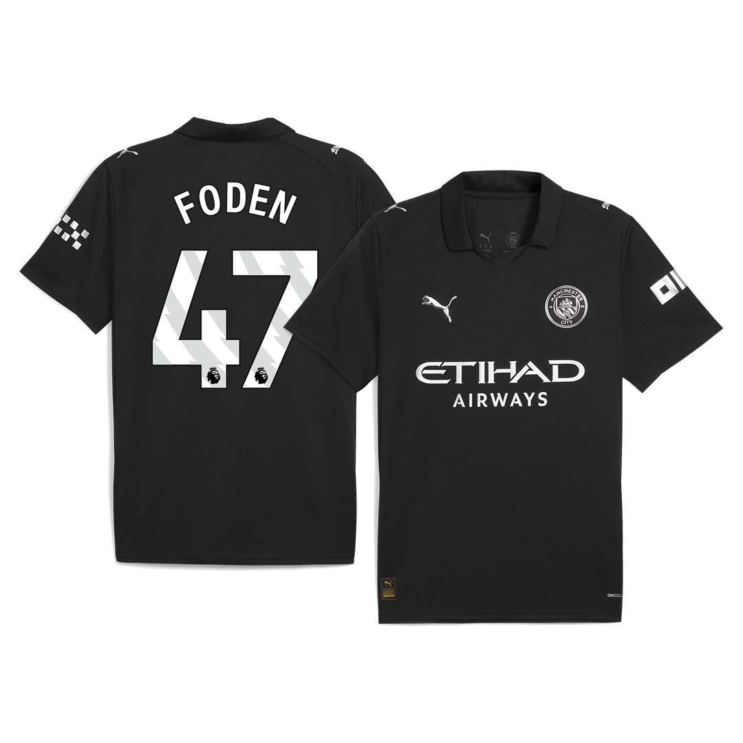 FODEN #47 Manchester City Fora Camisa 2025/26- Preto