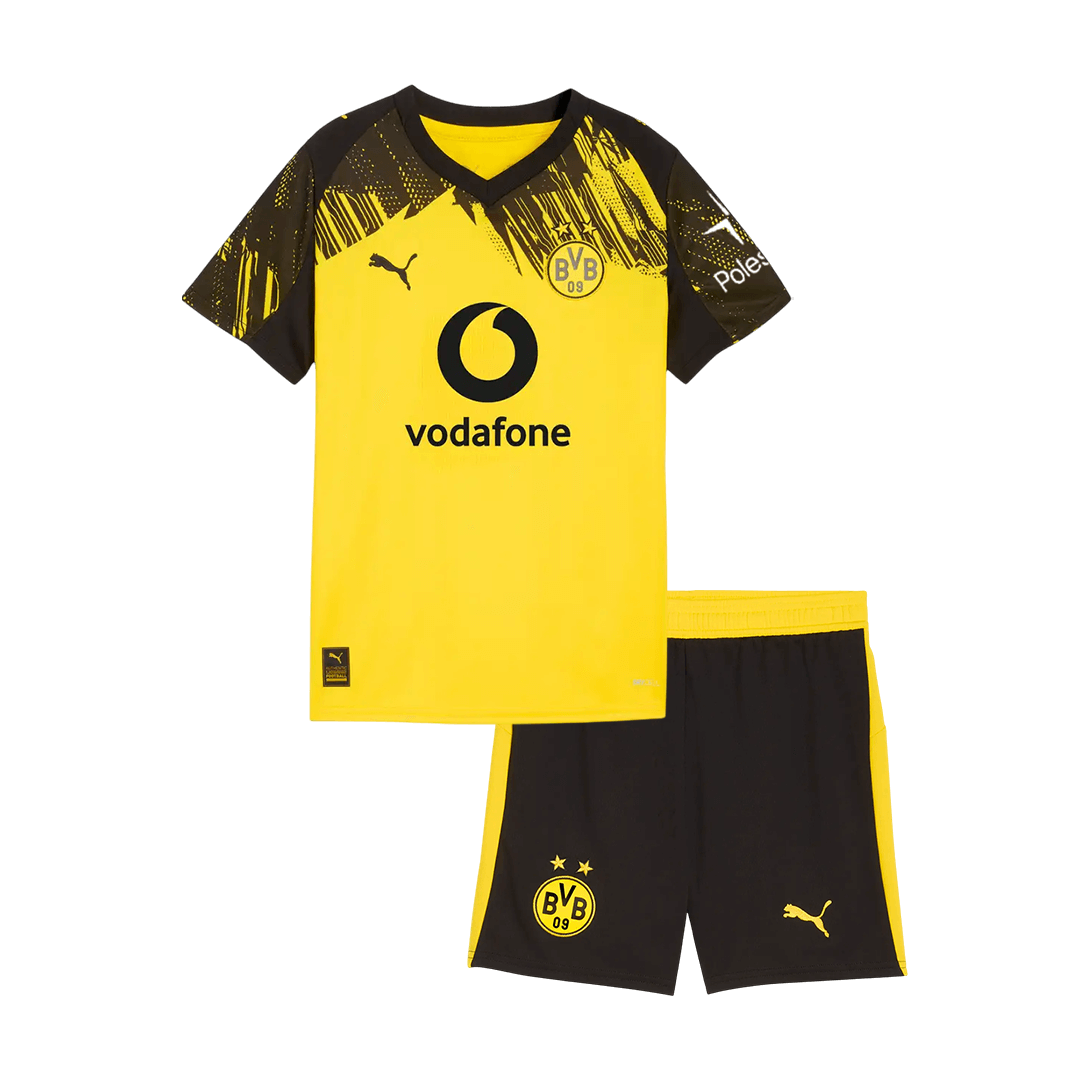 Borussia Dortmund Infantil 
 Casa Futebol Camisa Conjunto (Camisa+Shorts) 2025/26 Amarelo