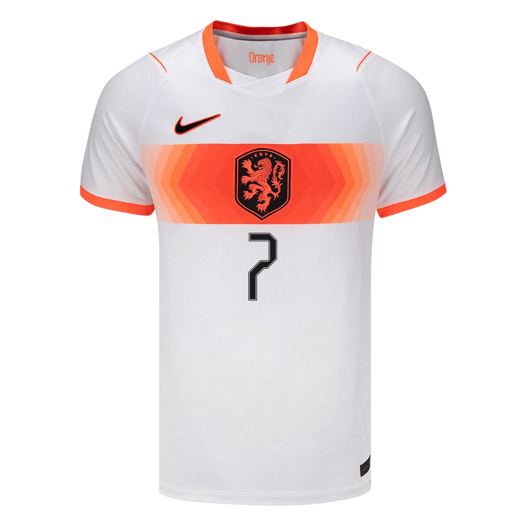 XAVI #7 Netherlands Fora Copa do Mundo Camisa 2026 Branco
