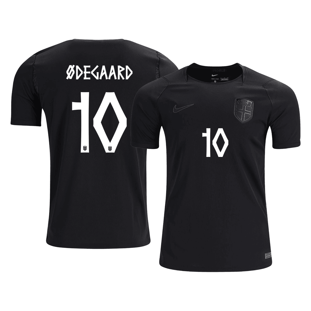 ØDEGAARD #10 Norway Fora Copa do Mundo Camisa 2026 Preto