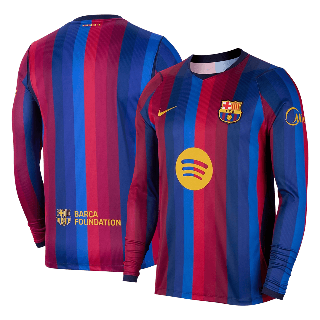 Barcelona Casa Manga comprida Camisa 2026/27 Vermelho&Azul