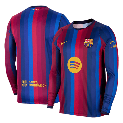 Barcelona Casa Manga comprida Camisa 2026/27 Vermelho&Azul