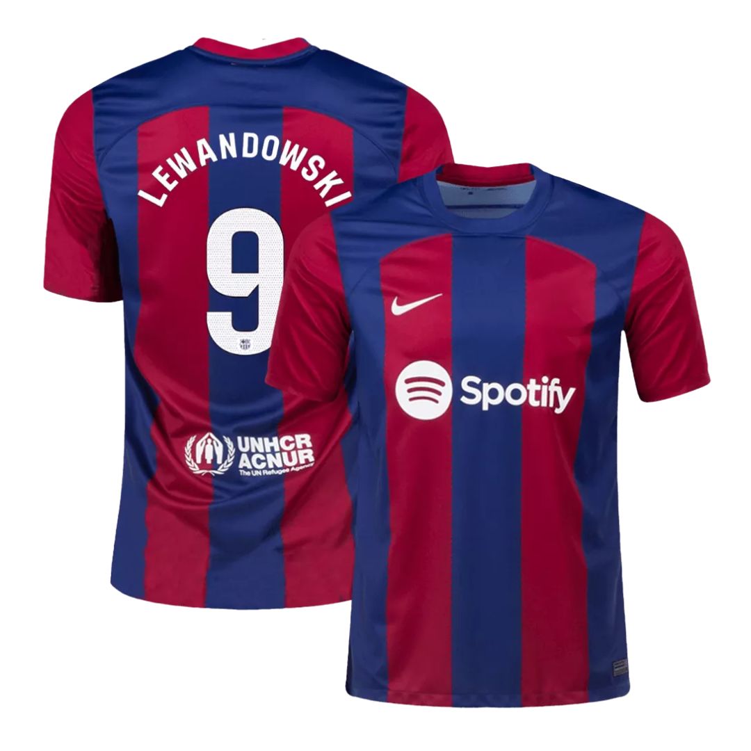 LEWANDOWSKI #9 Barcelona Home 2023/24 Authentic Football Shirt