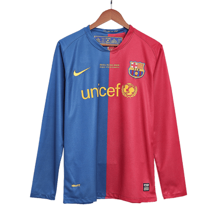 ETO'O #9 Barcelona Retro Jersey Home Camisola de futebol de manga comprida 2008/09 - Final da UCL