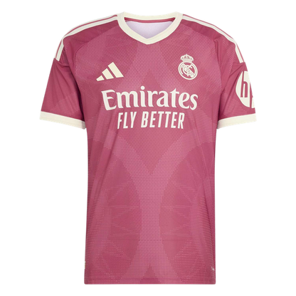 Versão do Jogador MBAPPÉ #10 Real Madrid Terceira Futebol Camisas 2026/27 Rosa
