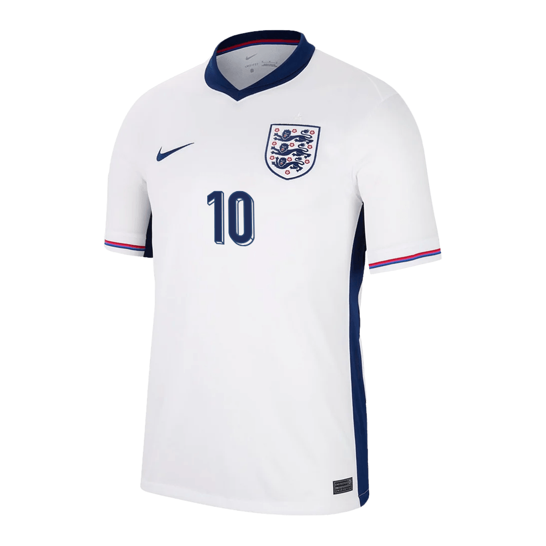 BELLINGHAM #10 England Home Custom Football Shirt 2024