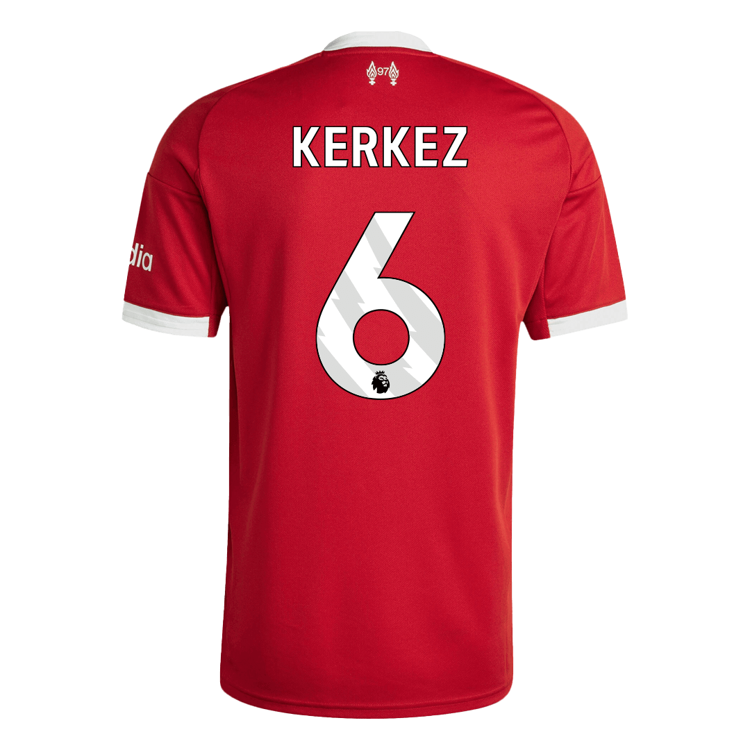 KERKEZ #6 Liverpool Casa Camisa 2025/26 Vermelho