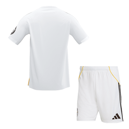 【Super Qualidade】Real Madrid Casa Camisa Conjunto (Camisola + Calções) 2025/26- Branco