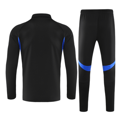 Manchester United Zíper Moletom Conjunto (Top+Calças) 2025/26 Preto