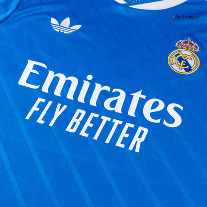 Real Madrid 
 Fora Terceira Camisa Conjunto(Camisa+Calções+Meias) 2025/26 Azul