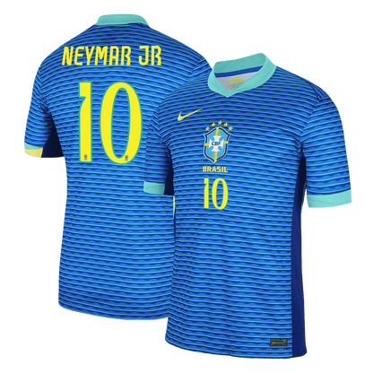 Camisola de futebol NEYMAR JR #10 Brasil Away personalizada 2024