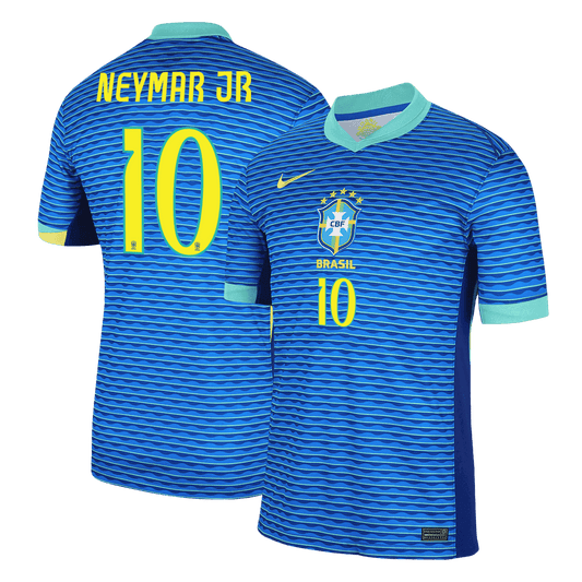 Camisola de futebol NEYMAR JR #10 Brasil Away personalizada 2024