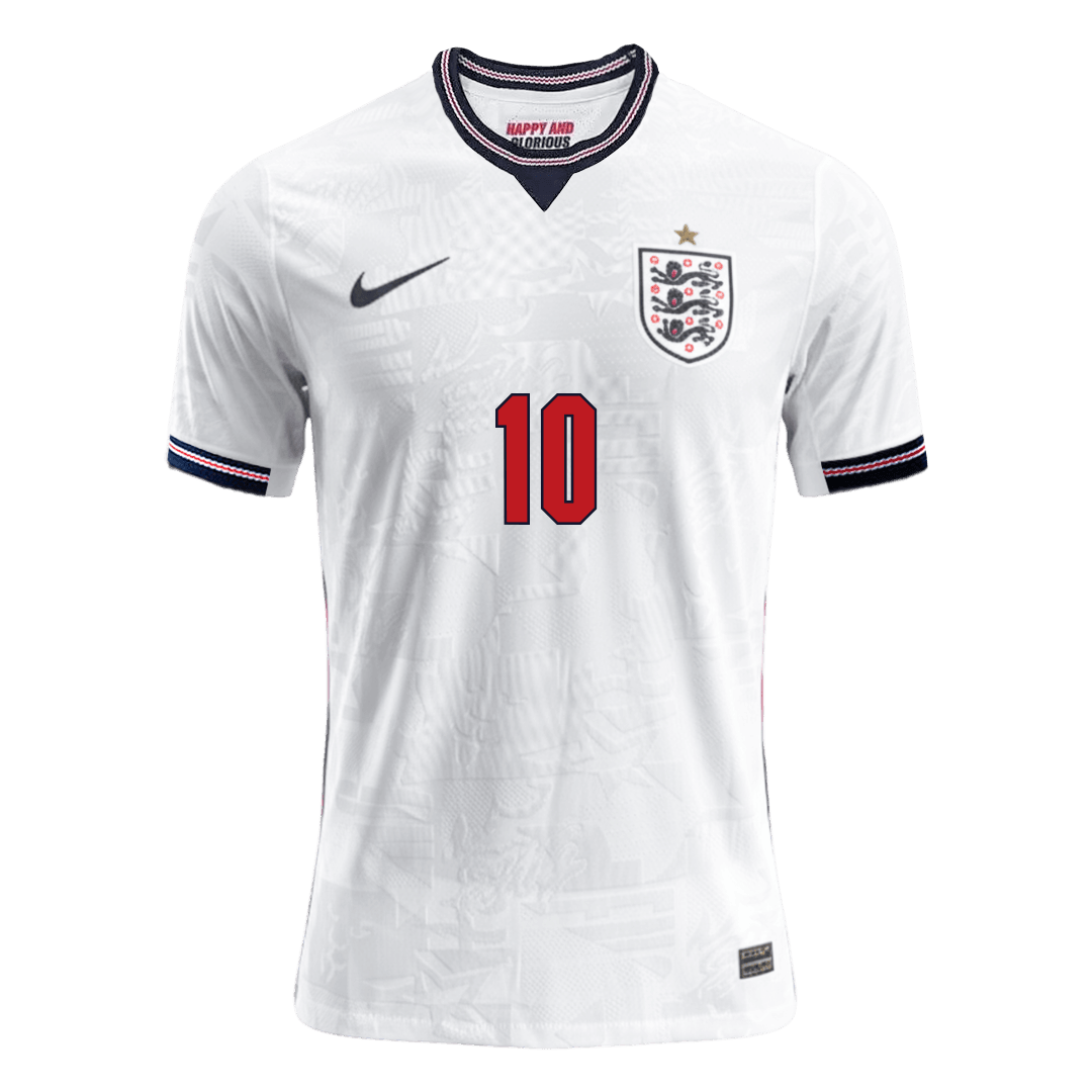 Versão do Jogador BELLINGHAM #10 England Casa Copa do Mundo Futebol Camisas 2026 Branco