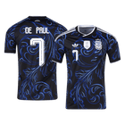 DE PAUL #7 Argentina Fora Copa do Mundo Camisa 2026 Preto