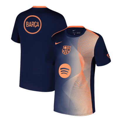 25/26 Club Barcelona Pré-Jogo Futebol Camisa Laranja &Preta