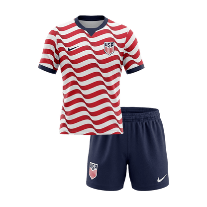 EUA Infantil  Casa Copa do Mundo Futebol Camisa Conjunto (Camisa+Shorts) 2026