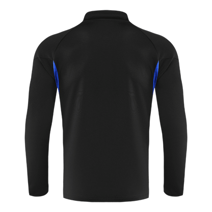 Manchester United Zíper Moletom Conjunto (Top+Calças) 2025/26 Preto