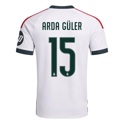 【Super Qualidade】ARDA GÜLER #15 Real Madrid
 Casa Futebol Camisa 2026/27 Branco