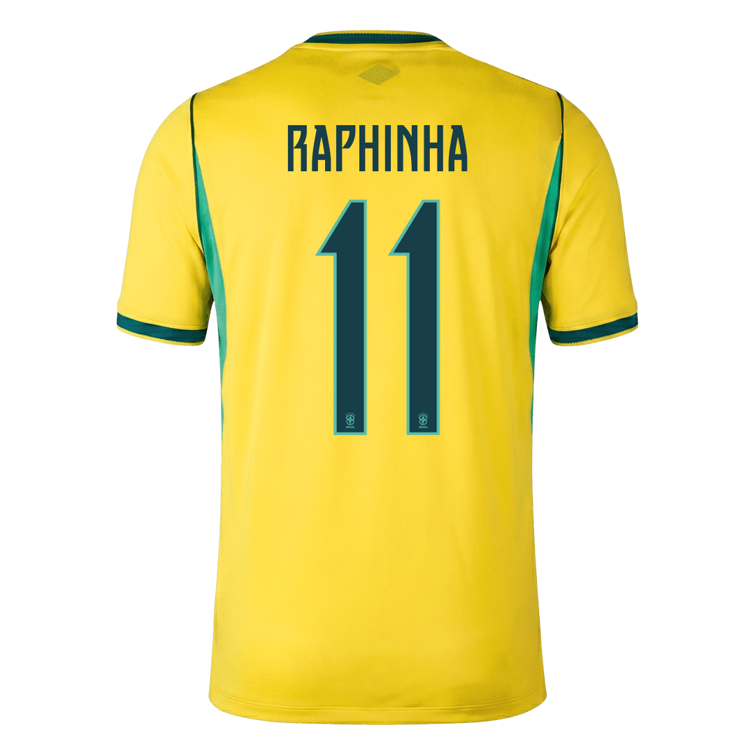 RAPHINHA #11 Brazil Casa Copa do Mundo Camisa 2026 Amarelo