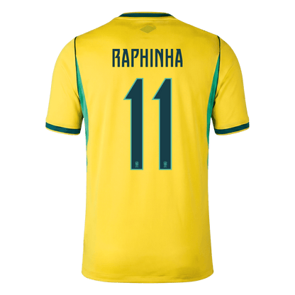 RAPHINHA #11 Brazil Casa Copa do Mundo Camisa 2026 Amarelo