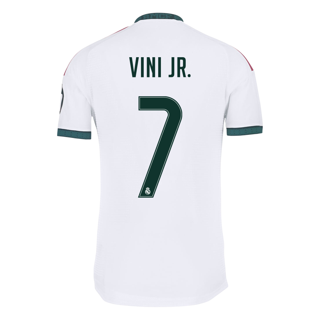Versão do Jogador VINI JR. #7 Real Madrid Casa Futebol Camisas 2026/27 Branco