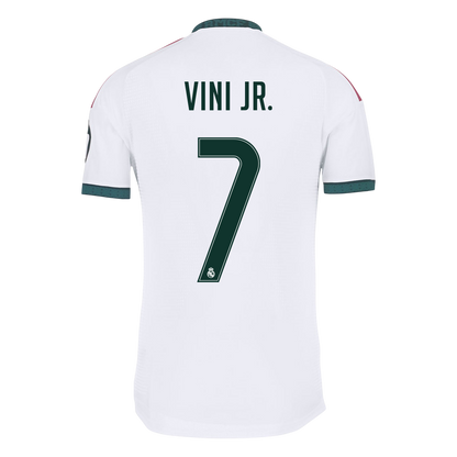 Versão do Jogador VINI JR. #7 Real Madrid Casa Futebol Camisas 2026/27 Branco