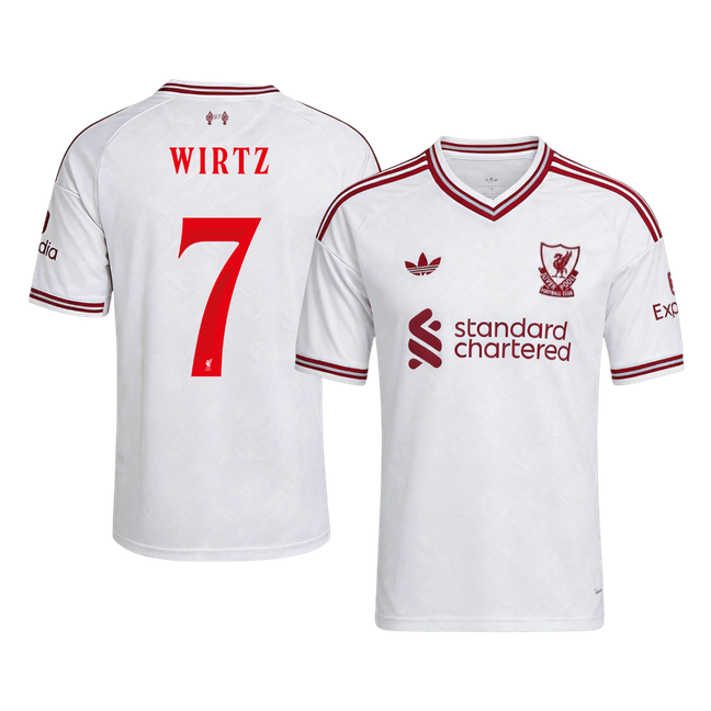 WIRTZ #7 Liverpool Fora Camisa 2026/27 Branco UCL