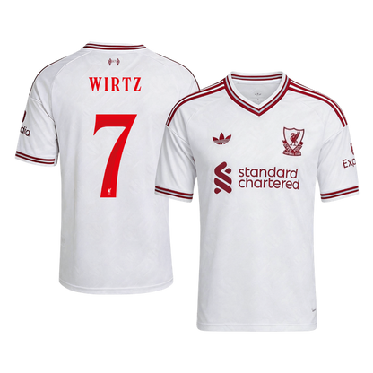 WIRTZ #7 Liverpool Fora Camisa 2026/27 Branco UCL