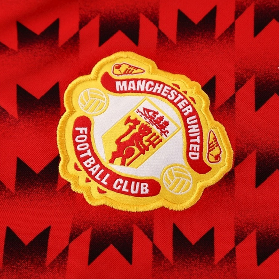 Manchester United Treino Jaqueta Conjunto (Jaqueta + Calças) 2025/26 Vermelho&Preto
