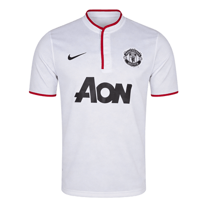 Retrô Manchester United Fora Camisa 2013/14 Branco