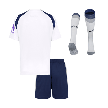 Tottenham Hotspur Infantil 
 Casa Futebol Camisa Conjunto (Camisa+Shorts+Meias) 2025/26 Branco