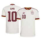 Versão do Jogador OLMO #10 Spain Fora Copa do Mundo Futebol Camisas 2026 Branco