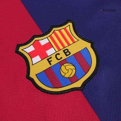 Camiseta personalizada del Barcelona LAMINE YAMAL #19 Local 2024/25 con el logotipo de Spotify y sin texto
