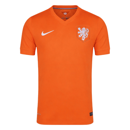 Retrô Netherlands Casa Copa do Mundo Camisa 2014 Laranja