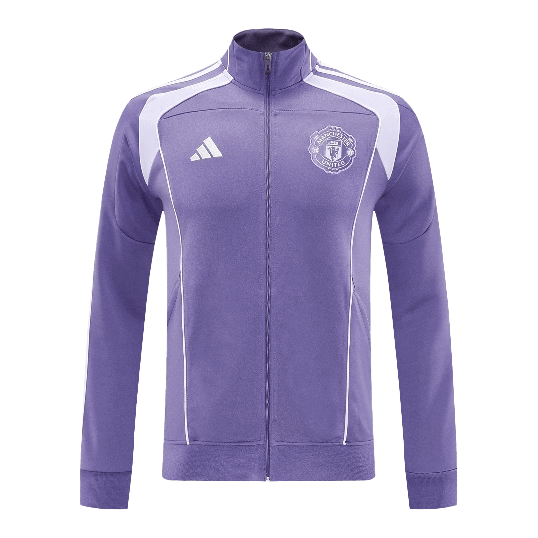 Manchester United Conjunto Casaco(Blusão+Calça) Formação Blusão 2025/26 Roxo