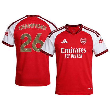 CHAMPIONS #26 Arsenal Casa Camisa 2026/27 Vermelho - camisola de futebol para adeptos em Portugal
