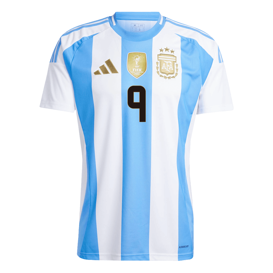 J.ALVAREZ #9 Argentina Camisola de futebol Home Camisola personalizada 2024