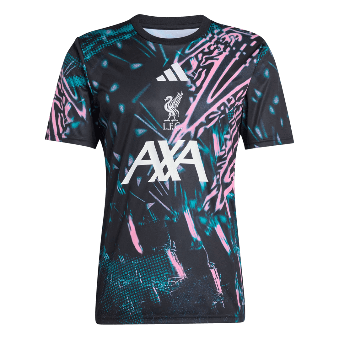 Liverpool Camisa de pré-jogo 2025/26 Preto camisola de futebol