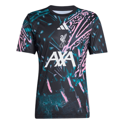 Liverpool Camisa de pré-jogo 2025/26 Preto camisola de futebol