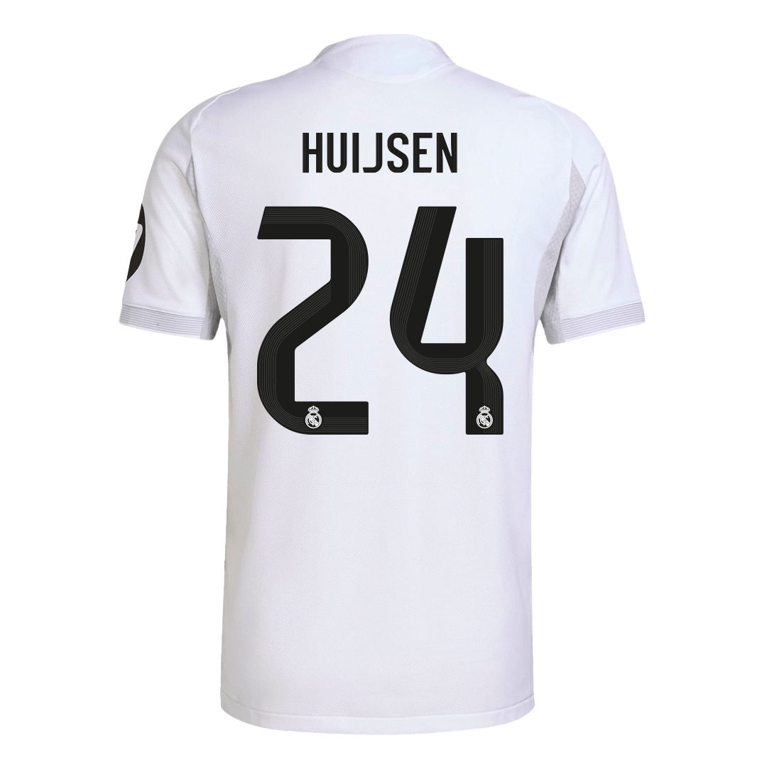 Autêntico HUIJSEN #24 Real Madrid Casa Futebol Camisas 2025/26 Branco