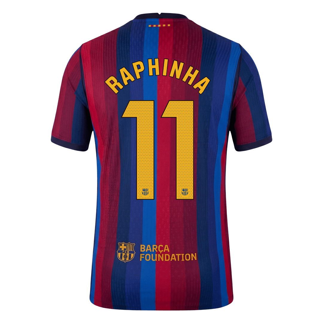 Versão do Jogador RAPHINHA #11 Barcelona Casa Futebol Camisas 2026/27