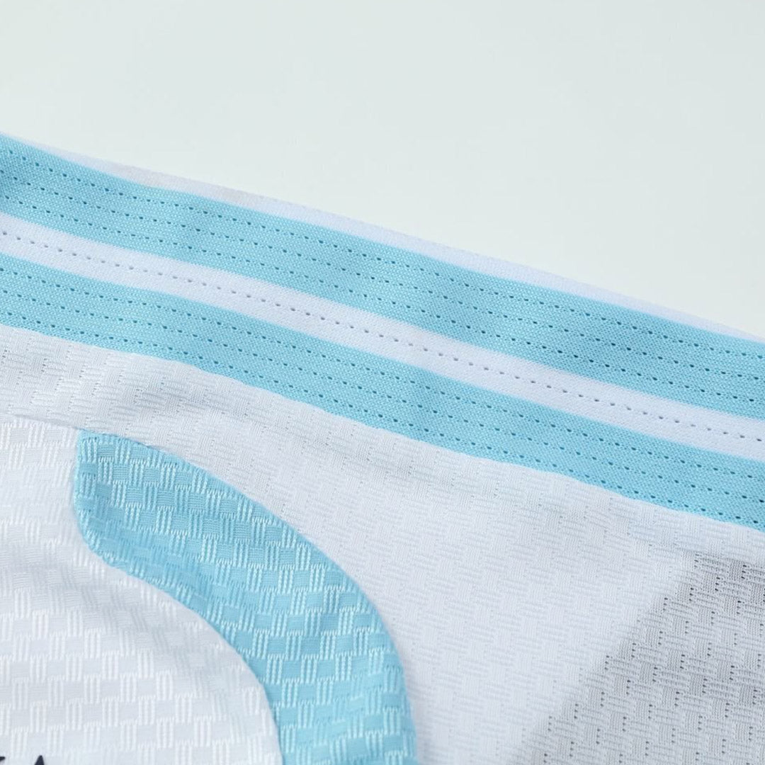 Versão Do Jogador Argentina Copa do Mundo Camisa Conjunto(Camisa+Calções) 2026 Branco