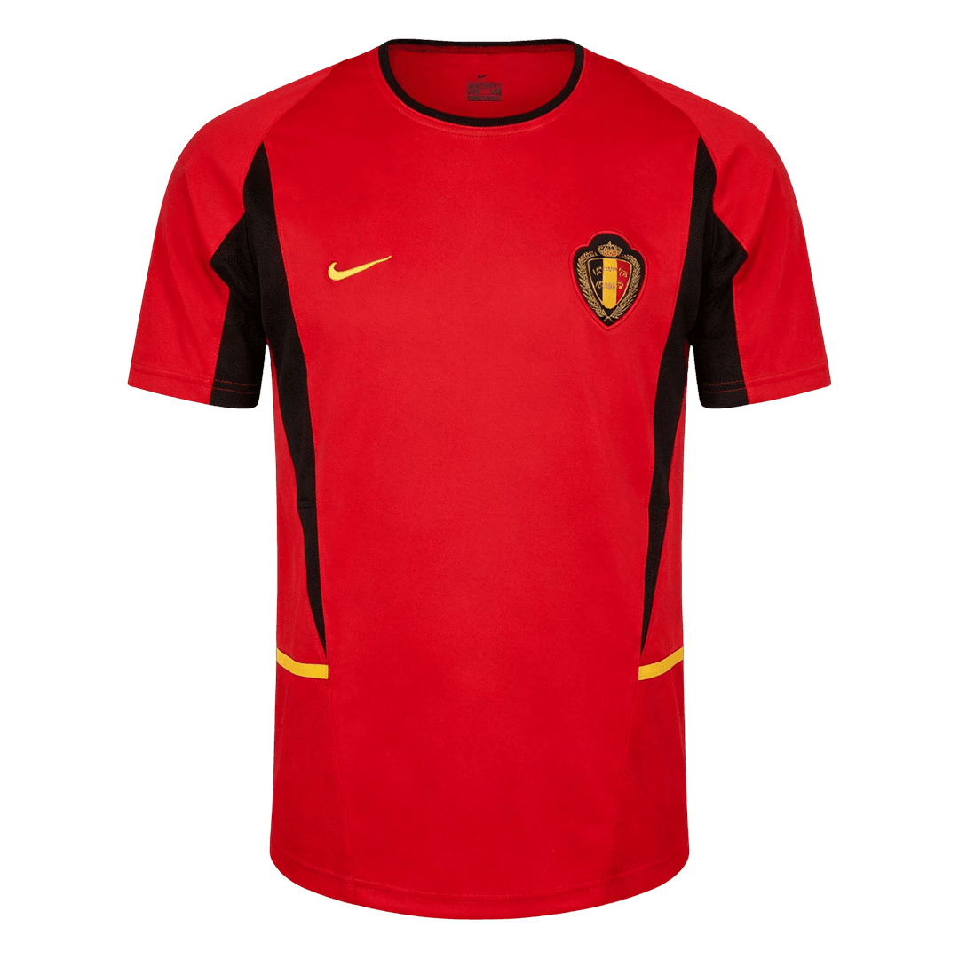 Retrô Belgium Casa Copa do Mundo Camisa 2002 Vermelho