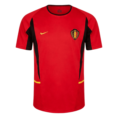 Retrô Belgium Casa Copa do Mundo Camisa 2002 Vermelho