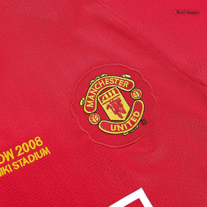 Camiseta retro de fútbol del Manchester United n.° 7 RONALDO 2007/08 - Final de la UCL