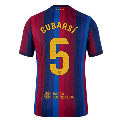 Versão do Jogador CUBARSÍ #5 Barcelona Casa Futebol Camisas 2026/27