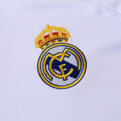 Real Madrid Zíper Moletom Conjunto (Top+Calças) 2025/26 Branco